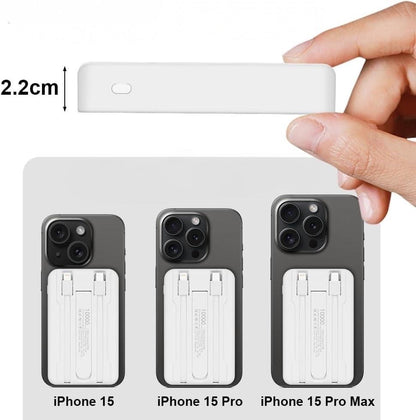 KeepCharge Powerbank Magnetico 10000mAh - Ricarica Wireless 15W e Cavi Integrati